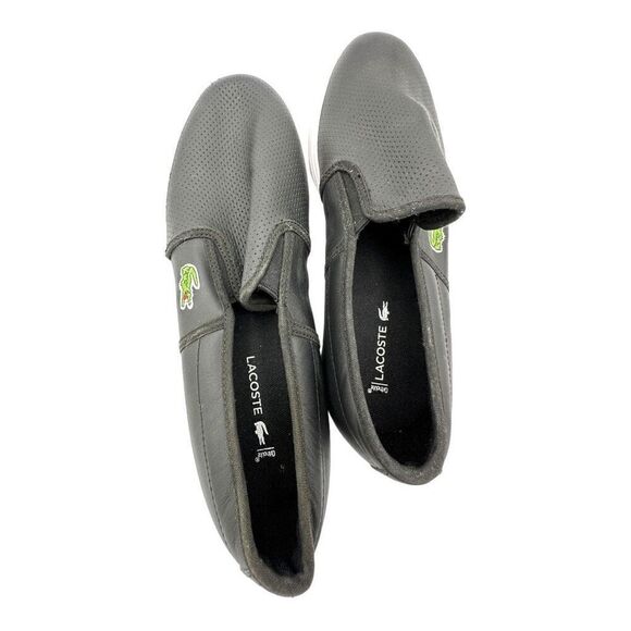 Lacoste Gazon Slip on Black Mens 7.5 - Picture 8 of 9